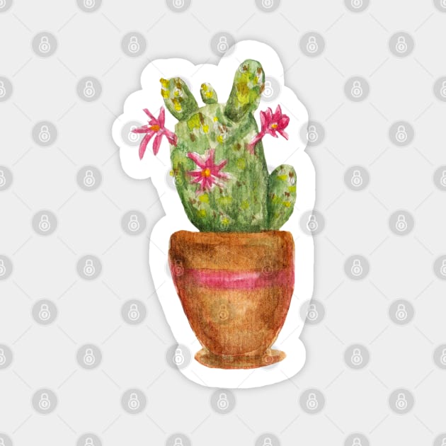 Watercolor cactus Sticker by lisenok